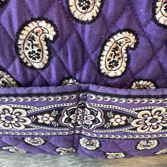 VERA BRADLEY Simply Violet 2010 Weekender Bag Purple Paisley Bandana Y2K Travel - Picture 5 of 16